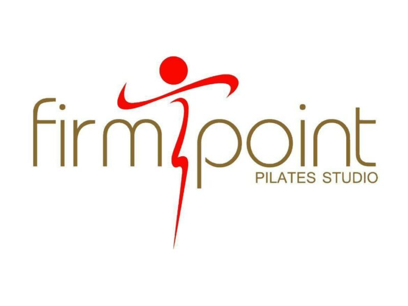 Firm Point Pilates Studio logo, a red abstract figure above the text "firmpoint Pilates Studio."