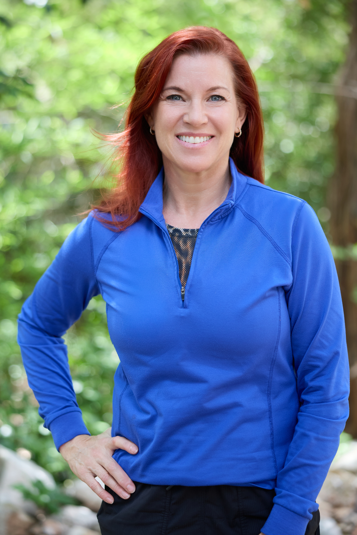 Danielle Valette, Authorized Scolio-Pilates practitioner in Austin, Texas, smiling outdoors in a professional portrait