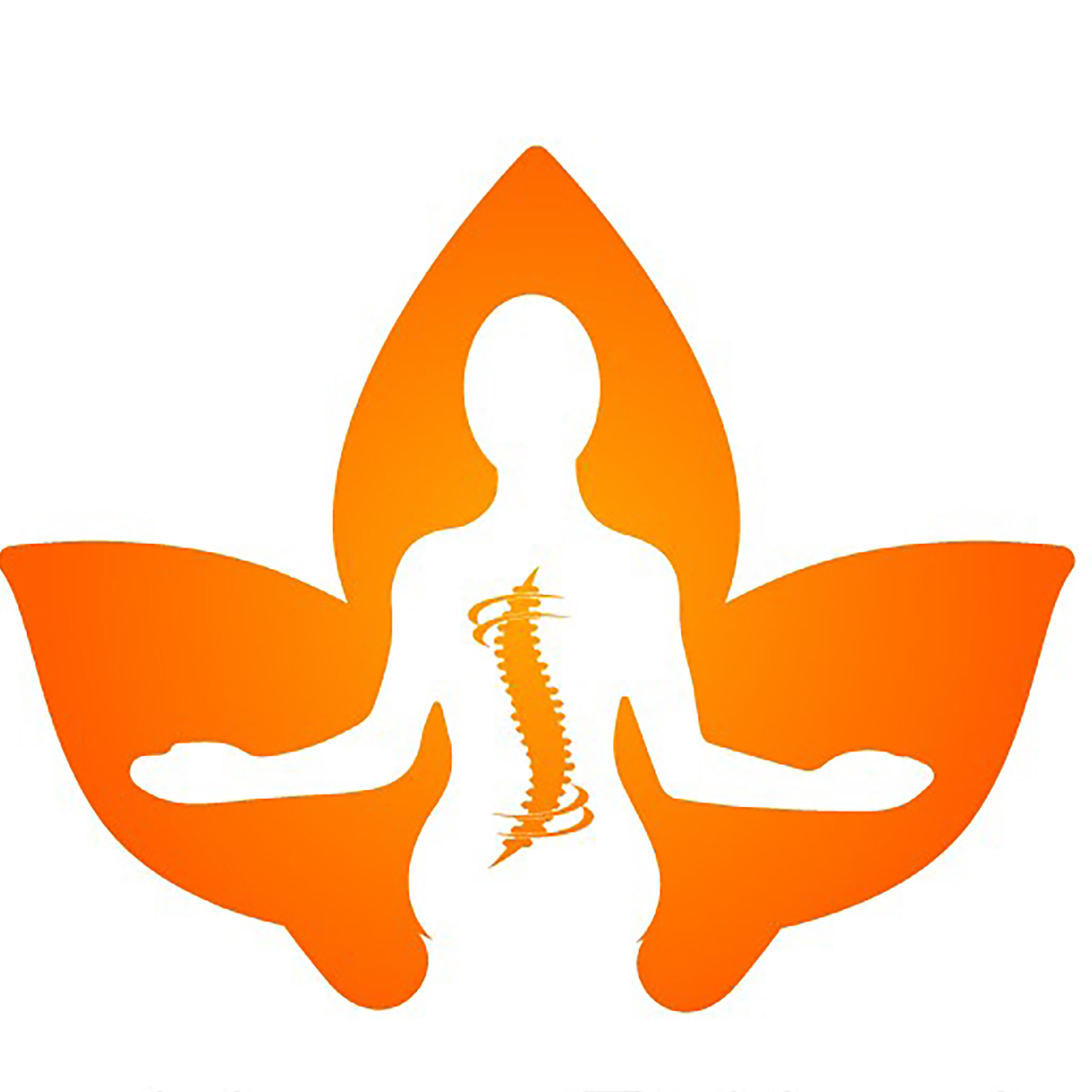 Scolio-Pilates® logo icon, a lotus flower with a seated figure and spine.
