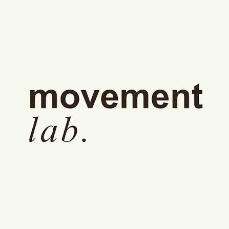 Movement Lab logo, "movement" in bold text above "lab." in italic, on a cream background.